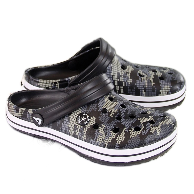 Black pěnové pantofle American Club pro chlapce černá