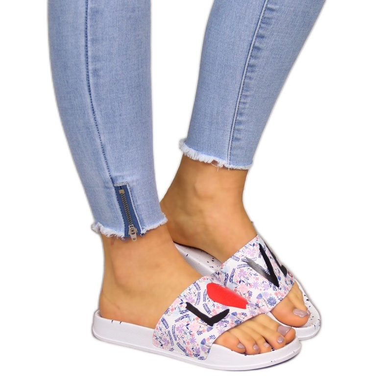 Dámské bílé gumové plážové pantofle Big Star bílý