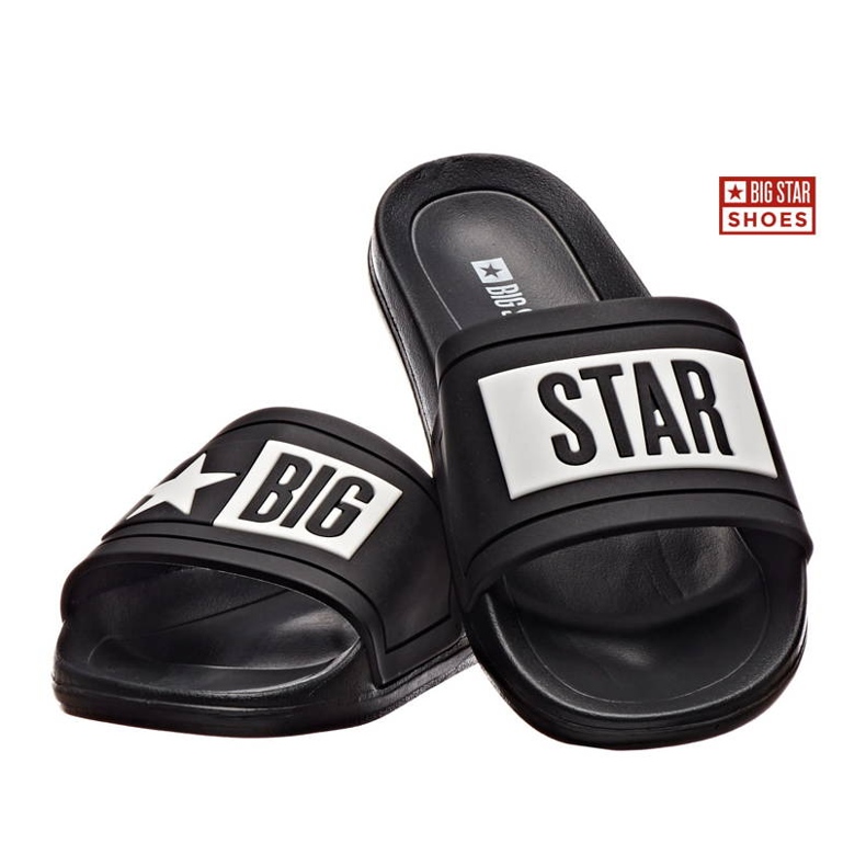 Černé gumové plážové pantofle Big Star DD274A266 černá