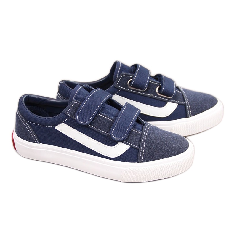 Dětské tenisky Atletico tmavě modré na suchý zip modrý Dětské tenisky Atletico tmavě modré na suchý zip modrý