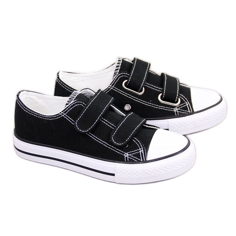 Černé dětské tenisky Atletico černé na suchý zip černá