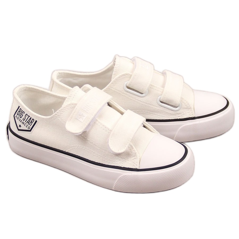 Dětské bílé tenisky na suchý zip Big Star FF374061 bílý