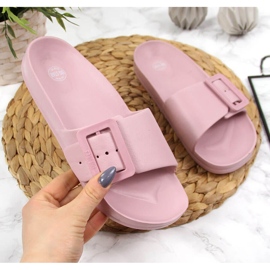 Dámské růžové pěnové plážové pantofle Big Star FF274A387 růžový