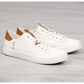 Bílé Pánské nízké tenisky z eko kůže Big Star GG174025 bílý