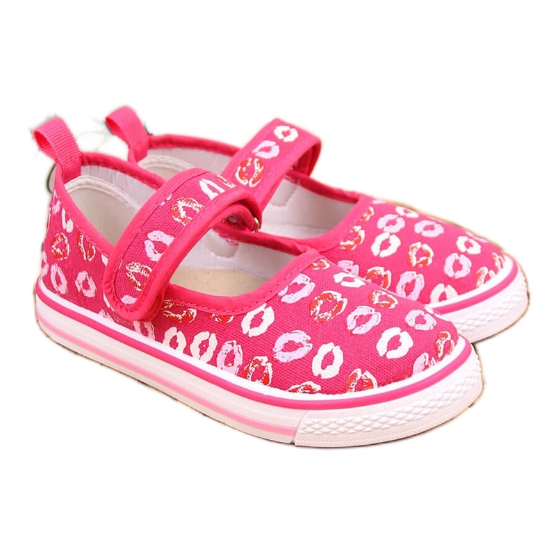 Balerínky pantofle na suchý zip do školky růžové Atletico růžový Balerínky pantofle na suchý zip do školky růžové Atletico růžový