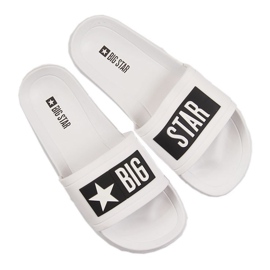 Dětské bílé pantofle do bazénu Big Star DD374151 bílý černý
