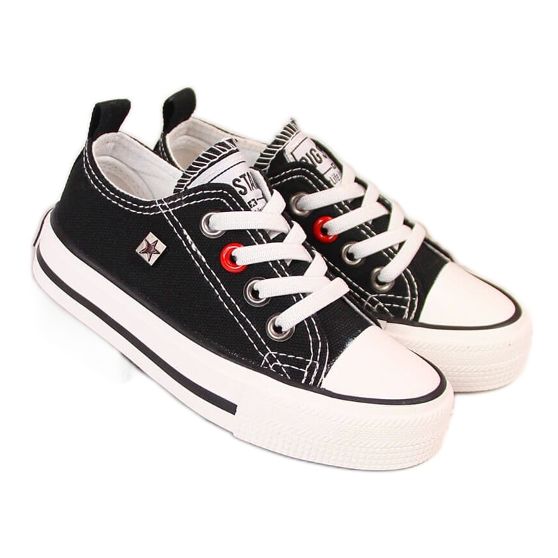 Dětské tenisky nízké černé Big Star HH374090 bílý černá