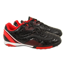 Černočervená dětská turfová sportovní obuv American Club černá červená černá
