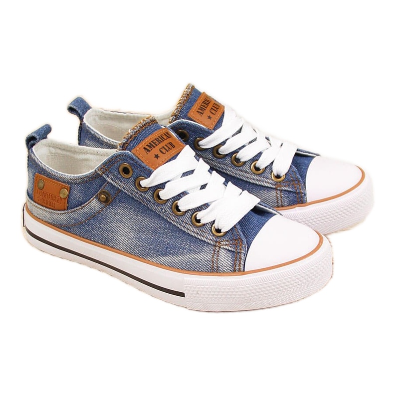 Dětské nízké tenisky American Club v tmavě modré barvě modrý