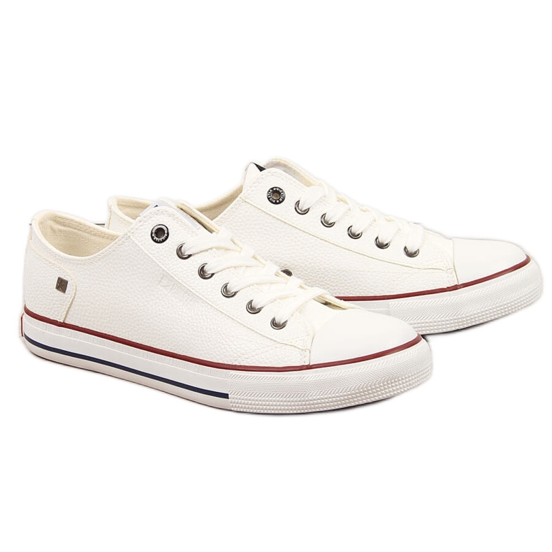 Pánské nízké bílé tenisky z eko kůže Big Star II174001 bílý