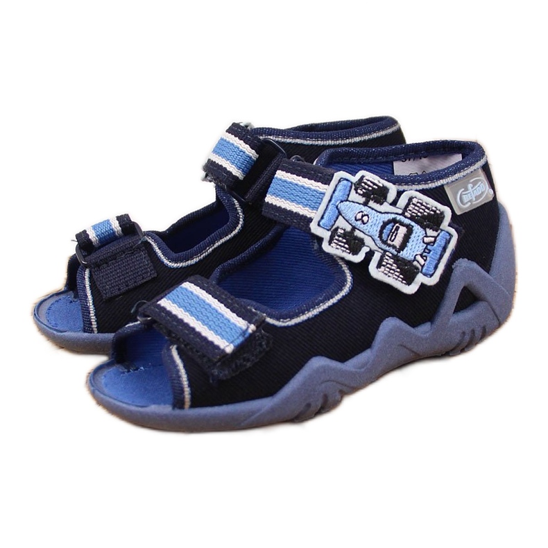 Chlapecké pantofle do školky na námořnicky modrých tuřínech Befado námořnická modrá Chlapecké pantofle do školky na námořnicky modrých tuřínech Befado námořnická modrá