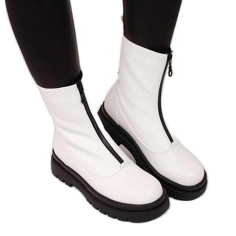 Dámské bílé pracovnice eVento se zipem vpředu bílý