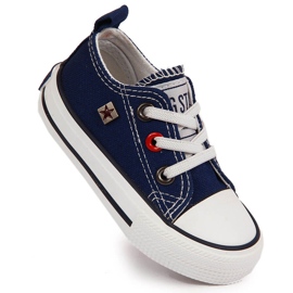 Dětské tmavě modré tenisky Big Star HH374195 modrý Dětské tmavě modré tenisky Big Star HH374195 modrý