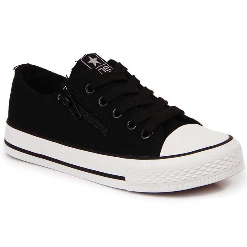 Černé dětské tenisky NEWS na zip černá