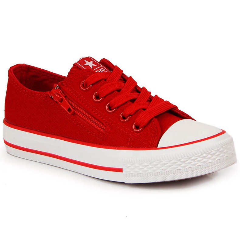 News Dětské červené tenisky na zip NOVINKA