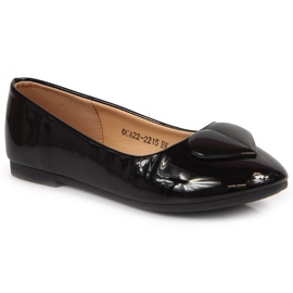 Dívčí baleríny se srdcem černé Vinceza černý