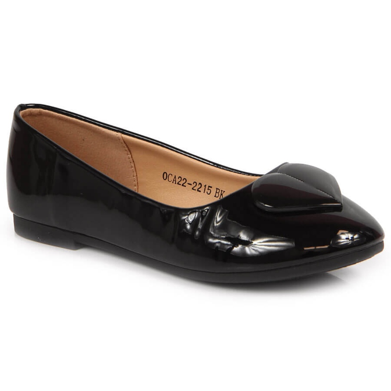 Dívčí baleríny se srdcem černé Vinceza černá