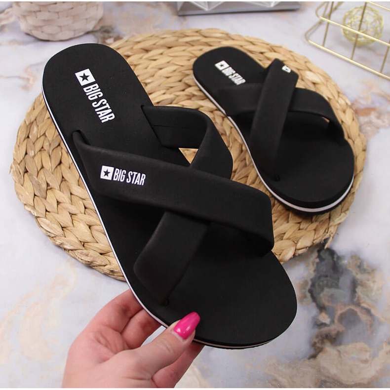 Černé pěnové pantofle Big Star JJ274A338 černá