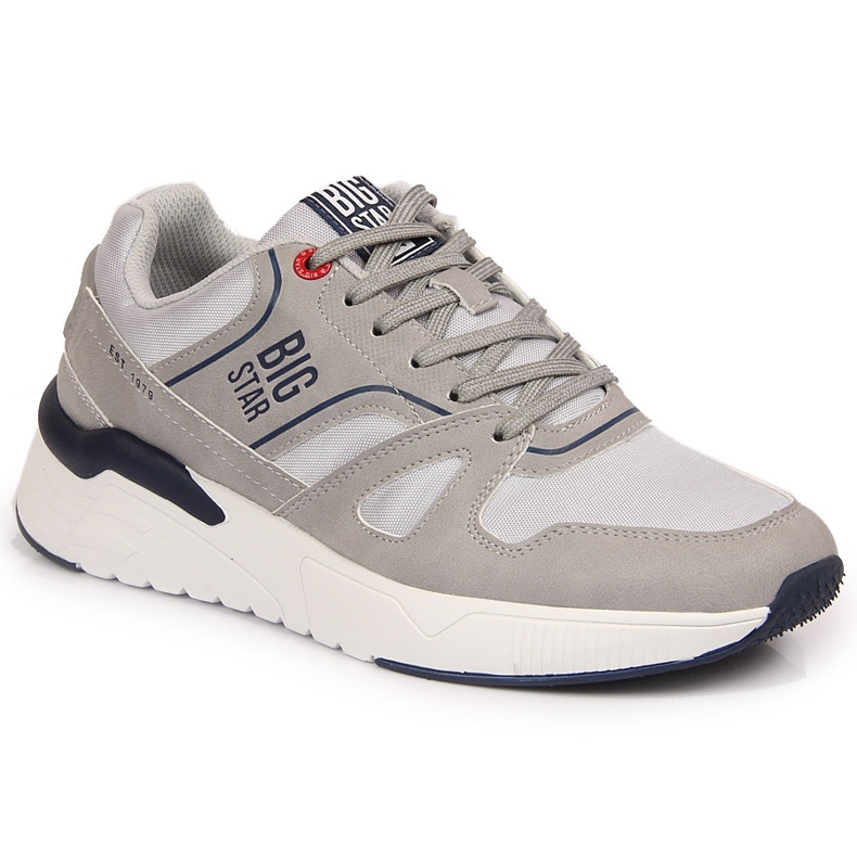 Šedá pánská sportovní obuv pro volný čas Big Star JJ174276