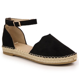 Černé dámské sandály eVento espadrilles černá