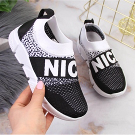 Dětské nazouvací sportovní boty McKeylor černá bílá