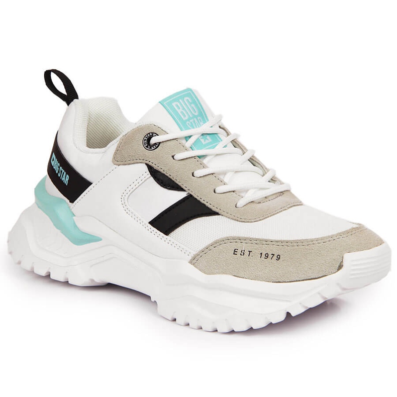 White Big Star JJ274A412 dámské bílé tenisky bílý šedá vícebarevný