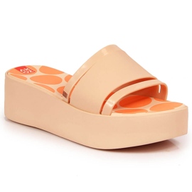 Dámské gumové pantofle na platformě nude Zaxy HH285194 vícebarevný Dámské gumové pantofle na platformě nude Zaxy HH285194 vícebarevný