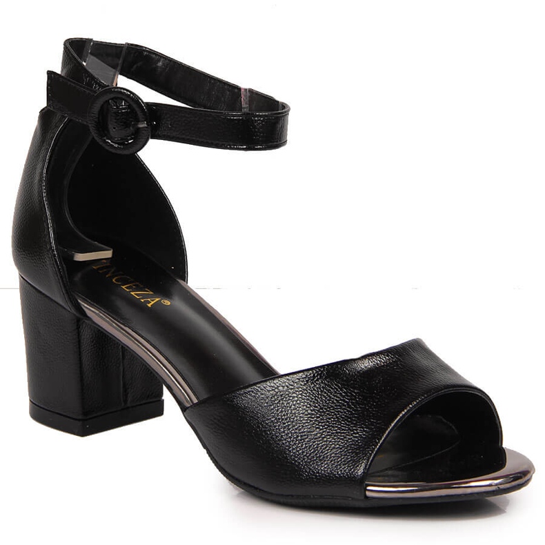 Černé dámské sandály Vinceza na sloupku černá