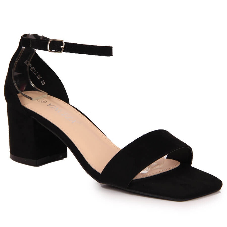 Černé dámské sandály Vinceza na sloupku černá