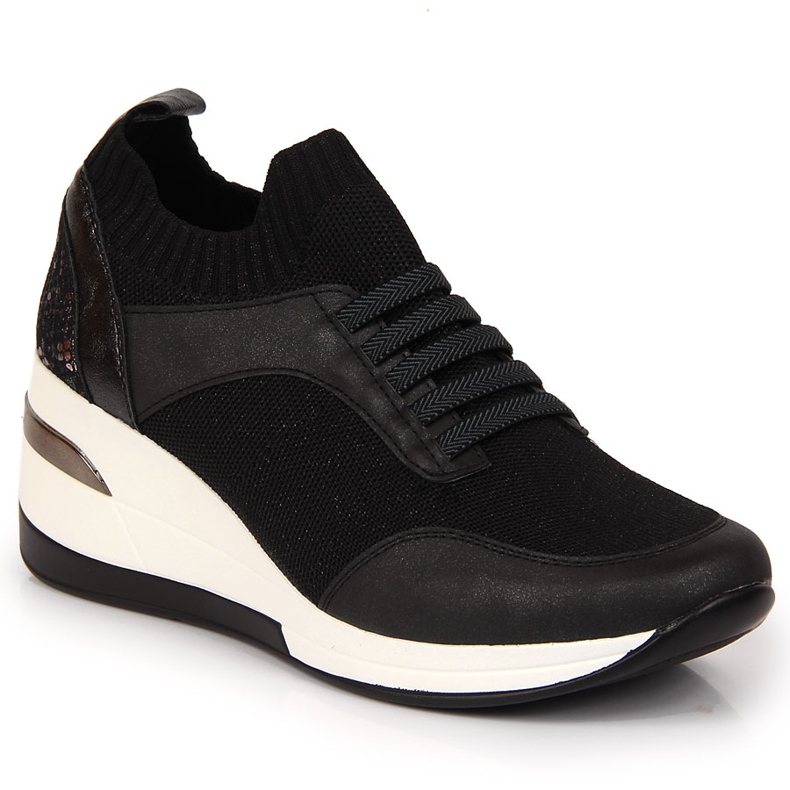 Dámské černé boty na klínku, slip on černý Artiker černá