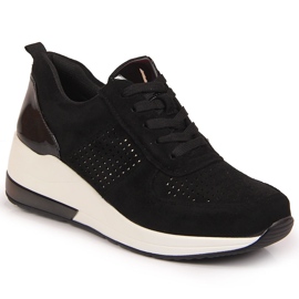 Dámské černé boty na klínku Jezzi černá Dámské černé boty na klínku Jezzi černá