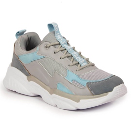 Pohodlné šedé dámské sportovní boty Vinceza šedá Pohodlné šedé dámské sportovní boty Vinceza šedá