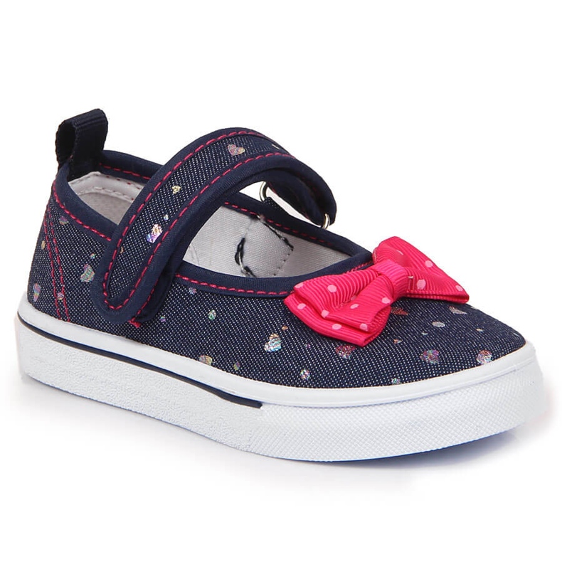 Dívčí baleríny se suchým zipem Atletico navy blue námořnická modrá