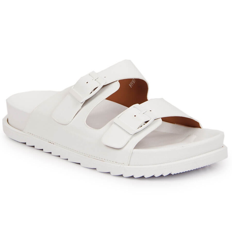 S.Barski Dámské gumové pantofle s přezkami bílé S. Barski bílý