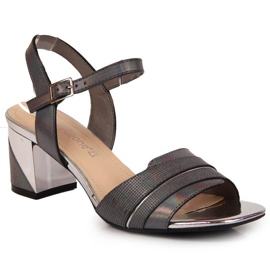 Dámské sandály na post graphite Sergio Leone vícebarevný