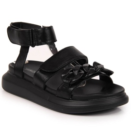 Černé sandály na platformě Laura La.Fi černý