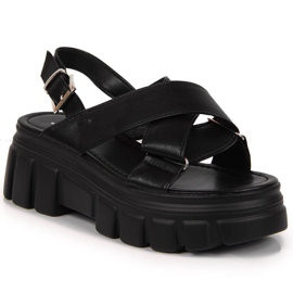 Dámské sandály na černé platformě Jezzi černý