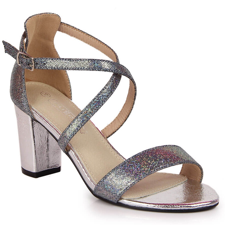Stříbrné dámské sandály na sloupku Filippo stříbrný