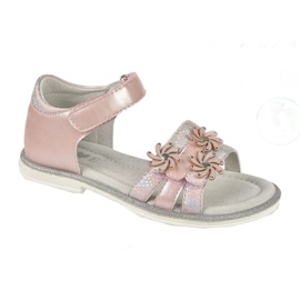 Evento Dívčí sandály s dekorativními květinami 22D23-4792 Pink růžový