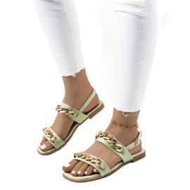 Zelené sandály s řetízky Withers zelený