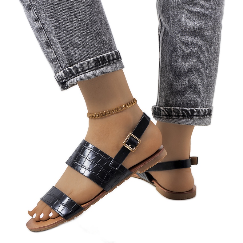 Černé dámské sandály Chinn černá