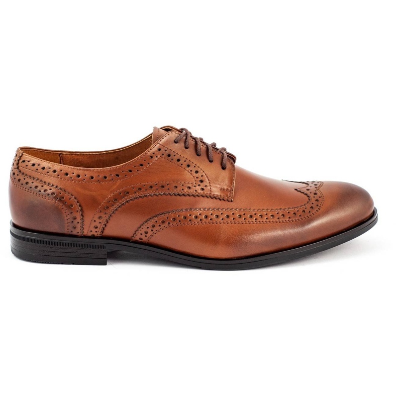 Olivier Společenská obuv Brogues brown 617 hnědý