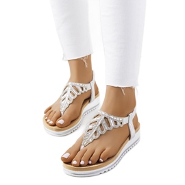 Stříbrné sandály na platformě Ahola stříbro