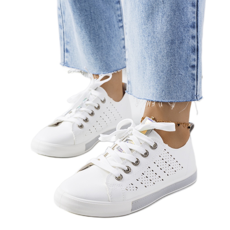 Dámské bílo-šedé tenisky Impi bílý šedá