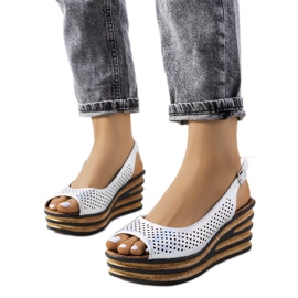 Stříbrné espadrilky na klínu Griner stříbro