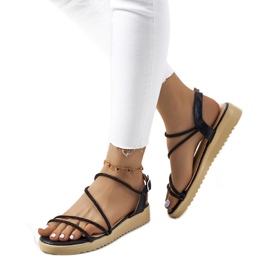 Kul.Dámské černé sandály černý