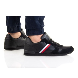Ikonický kožený běžec Tommy Hilfiger M FM0FM03272 černý