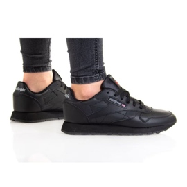 Boty Reebok Cl Lthr Jr GZ6094 černá Boty Reebok Cl Lthr Jr GZ6094 černá
