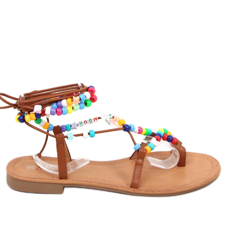 Římské ženy s korálky Megh Camel hnědý