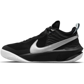 Basketbalové boty Nike Team Hustle D 10 Big Basketball Jr CW6735 004 černý stříbro